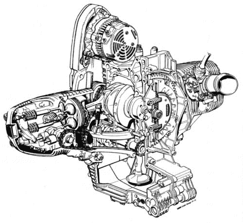BMW Motorcycle Engine Illustrations