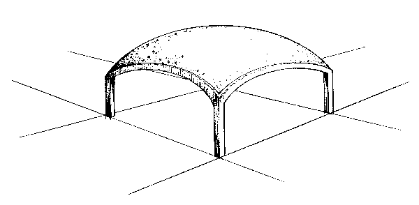 Spherical Dome - Square in Plan